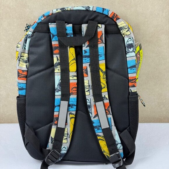 Wonder Nation Shark Backpack Kids Set 4 Piece 17' Water Resistant Padded laptop - Picture 7 of 9